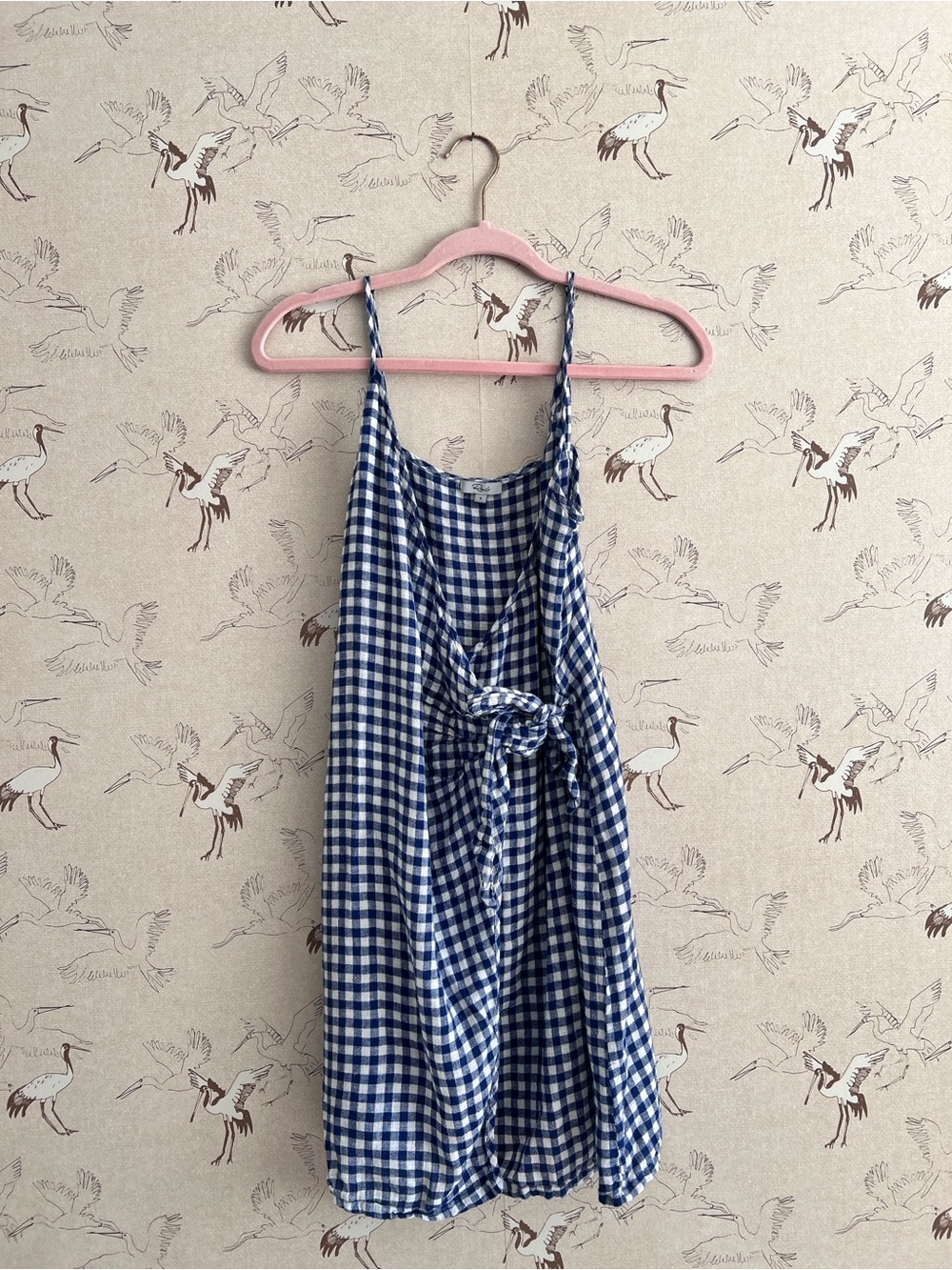 Rails Malia gingham wrap mini dress blue - Picture 2 of 7